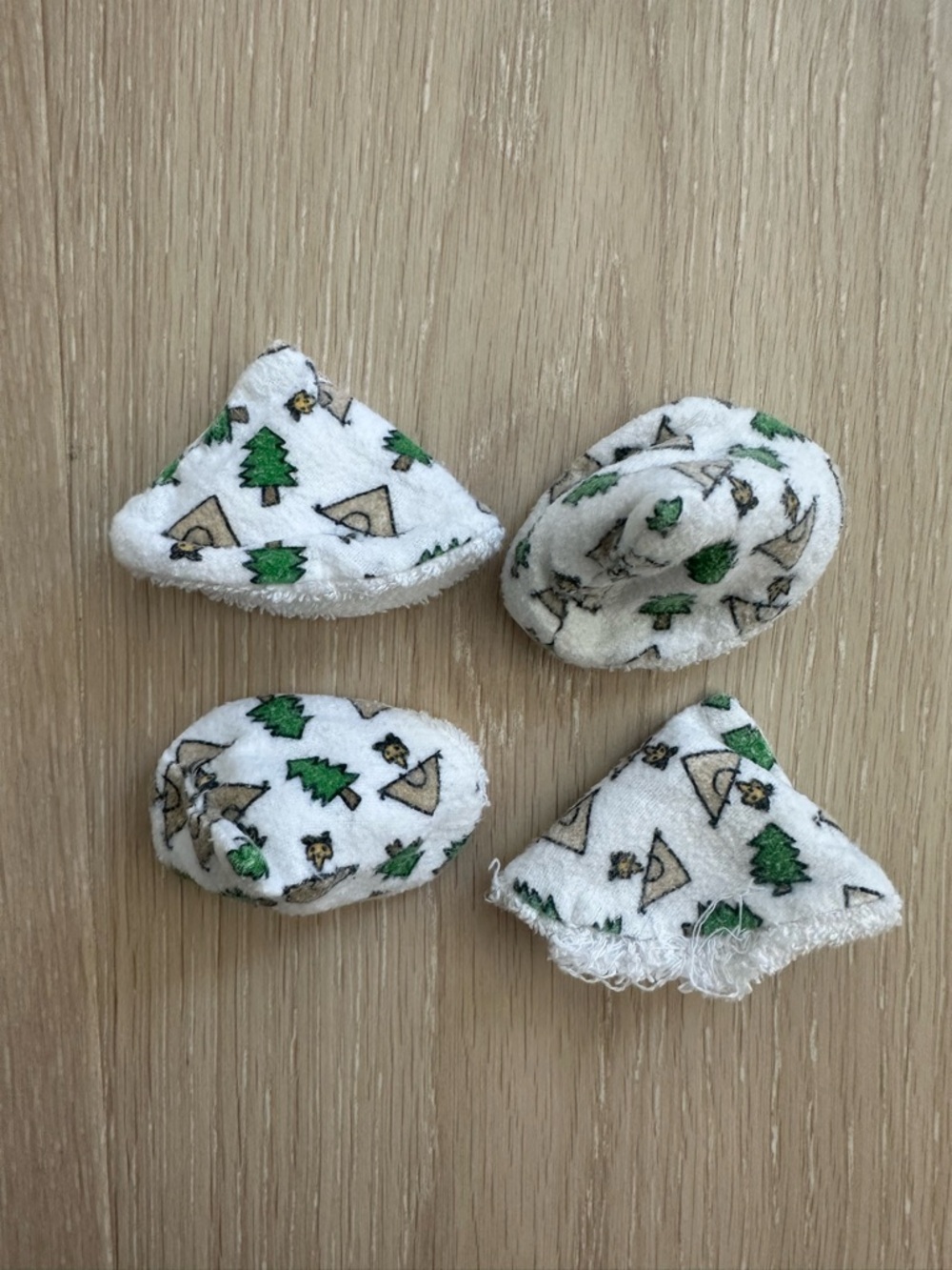 Pee-pee Teepee White Forest-Print Set of 4 Infant Washable